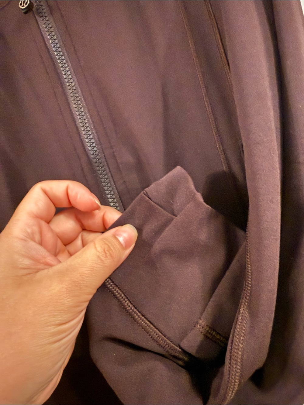 Lululemon Define Cropped Sequoia Dark Brown Zip-Front Active Jacket - Picture 6 of 7